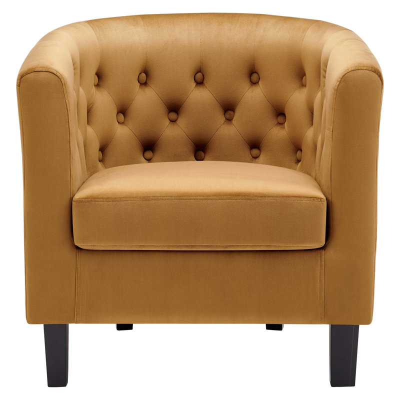 Modway Prospect Upholstered Armchair, Cognac Velvet