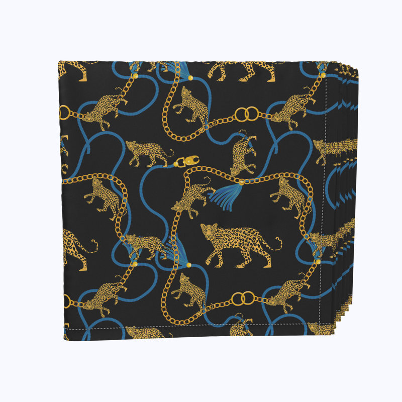 Polyester Animal Print Square Napkin