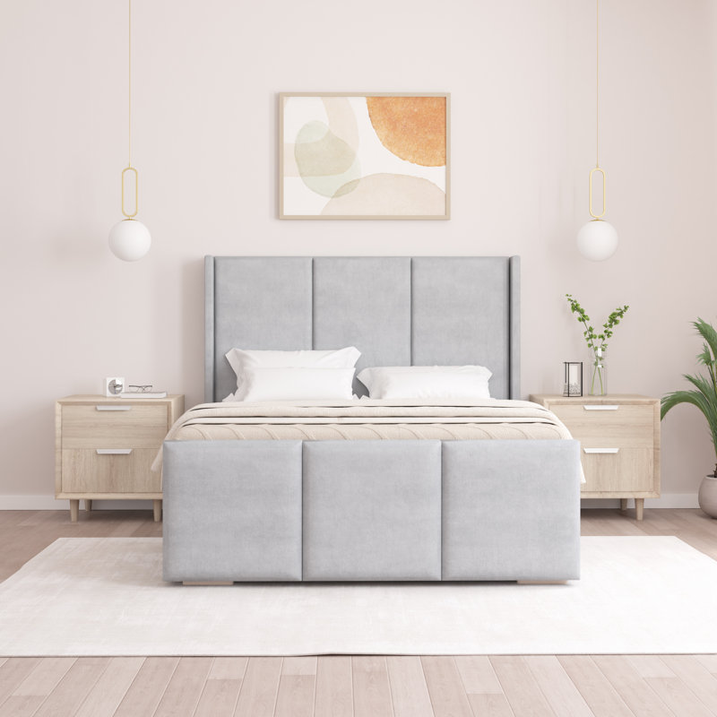 Berlin Bed Frame, Super King (6'), Light Silver