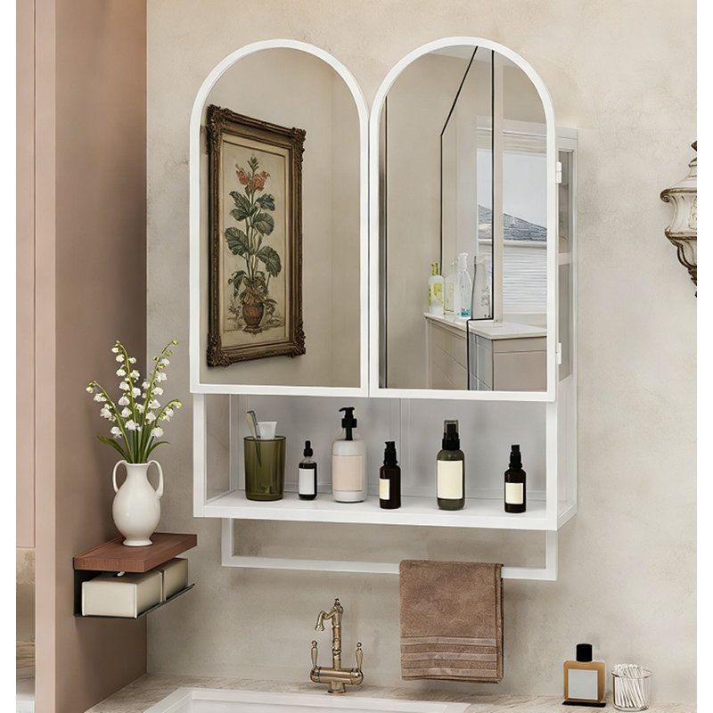 Armoire murale en fer, Blanc, 32.68