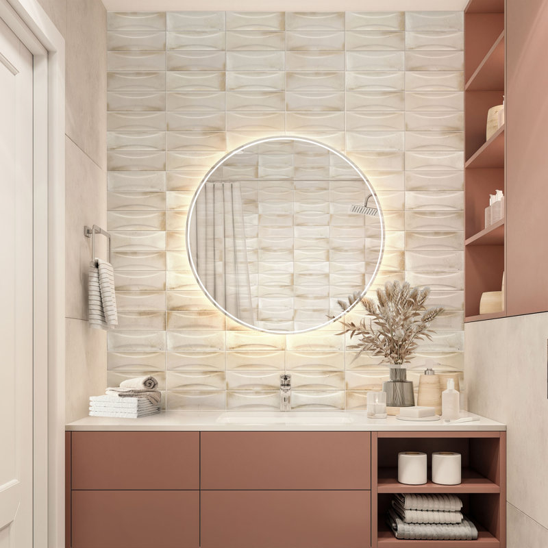 Antiek 2.58'' W x 7.9'' L Beveled Ceramic Subway Singular Tile, White