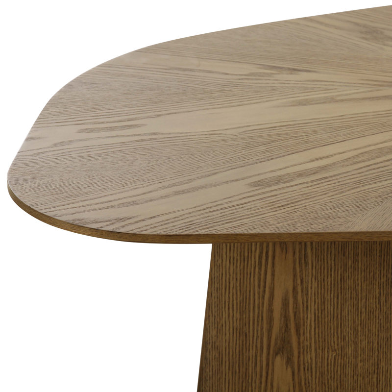 Colbe Ash Geometric Coffee Table, Brown