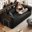 Canapé-lit modulaire en osier 78,8 "avec futon confortable pour la chambre à coucher, sans assemblage requis, canapé modulaire en velours-133451488