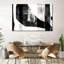 Encre noire abstraite sur toile-102346968