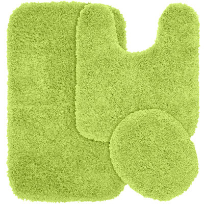Dextra Multiple Nylon Non-Slip 3 Piece Bath Rug Set