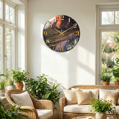Horloge murale en verre