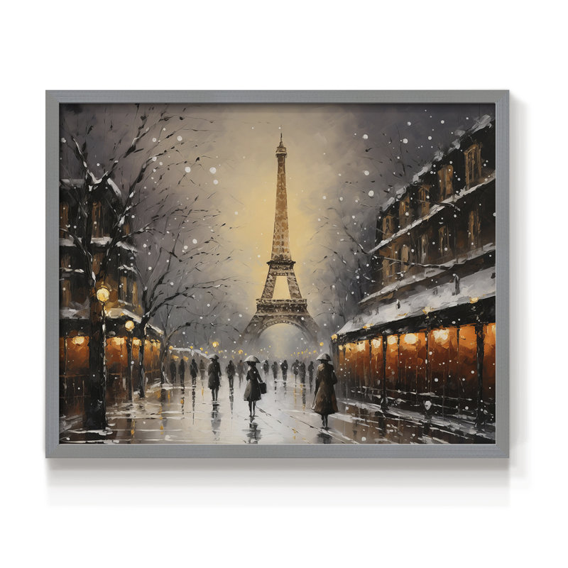 Chirstmas Art-CCCXI -Framed Print - Restickable, H 8 po x l 10 po, Gris