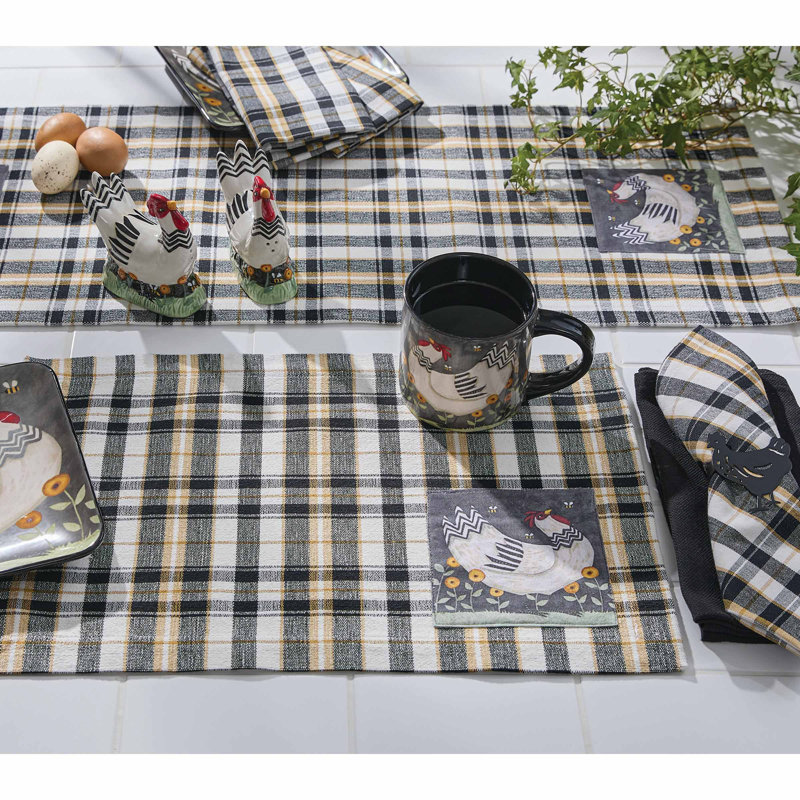 My Little White Hen Table Runner 13", 36" L x 13" W