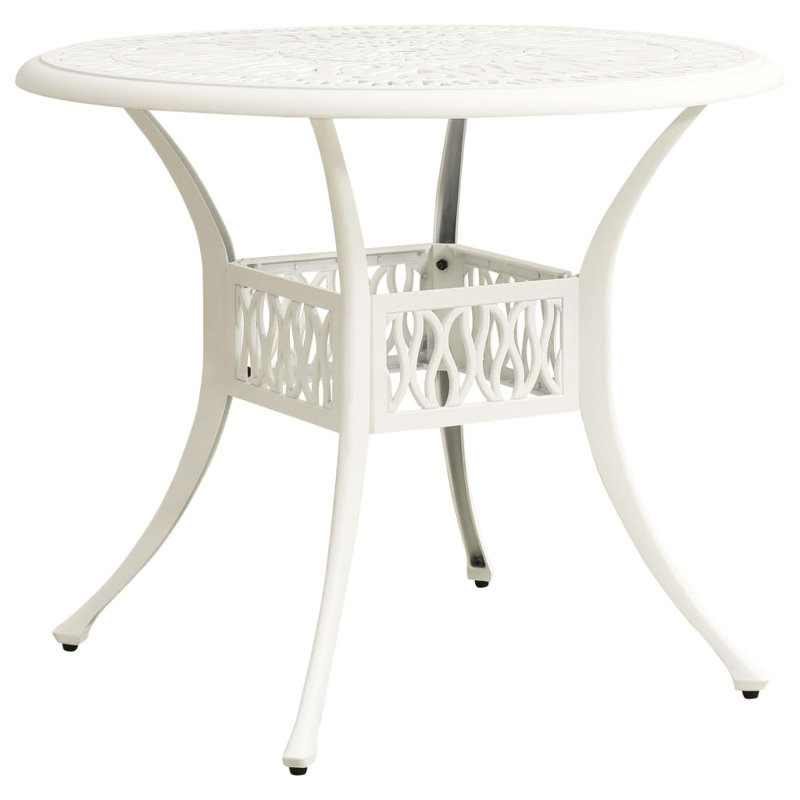 Dungannon Round Outdoor Dining Table, 74cm H x 90cm W x 90cm L, White