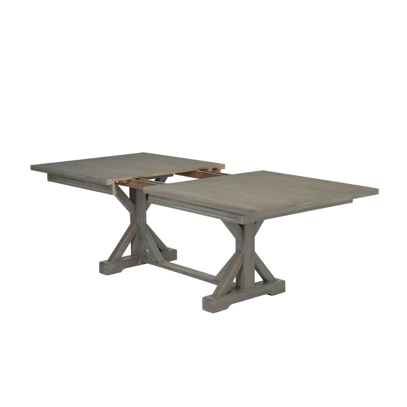 Ensemble de salle à manger extensible 8 personnes Dions, Beige
