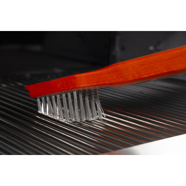 GrillPro Heavy Duty Long Bristle Grill Cleaning Brush with Tooth Scraper