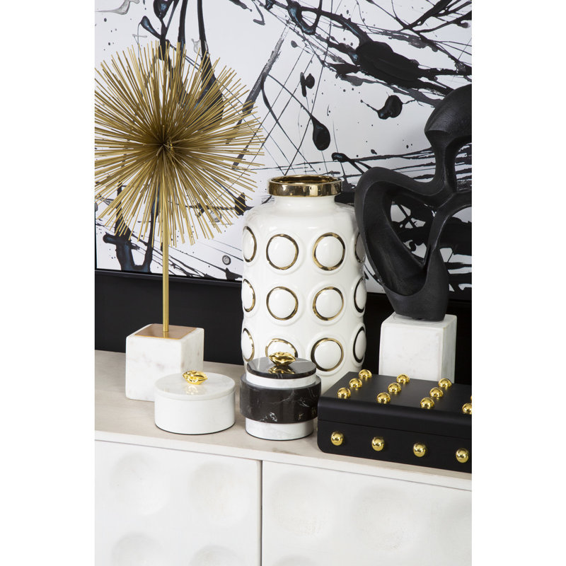 Doretha Cream 28Cm Ceramic Jar, 35" H x 23" W x 23" D