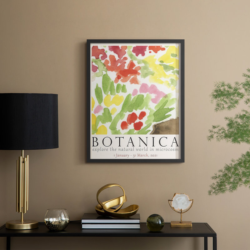 Affiche d'exposition botanique IV - Botanica, Noir, noir, noir, noir, H 30 po x l 24 po