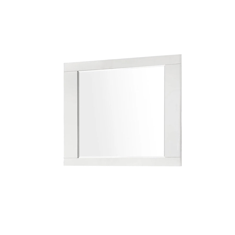 46.4"W Contemporary Mirror, White
