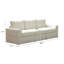 225Cm Polyester Square Arms Standard Sofa 