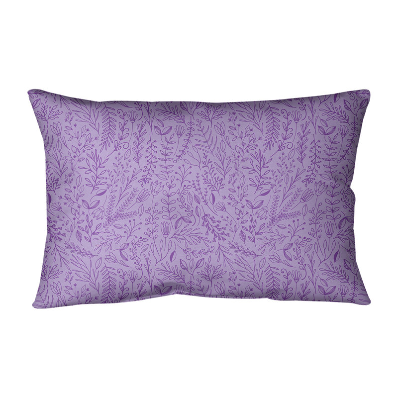 Coton rectangulaire Katelyn Elizabeth Ditsy, Pas de bourre, Mauve