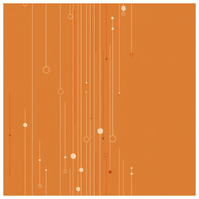 Housse de couette abstraite Modern Bedding Art, Lit simple, Orange géométrique abstrait