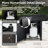 Wickes All-Weather Outdoor Wicker 4-Person Seating Group With Square Metal Fire Pit Table,Swivel Gliders With 6" Thick Cushions-1005235797