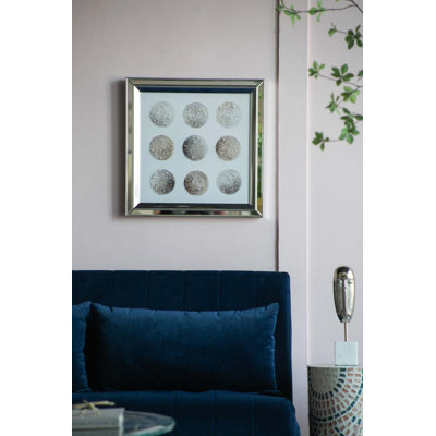 Ares Crystal Mirror Framed Wall Art On Mellow Tint Background