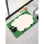 Tapis pour salle de bain en mouton blanc à face noire - 16 x 24