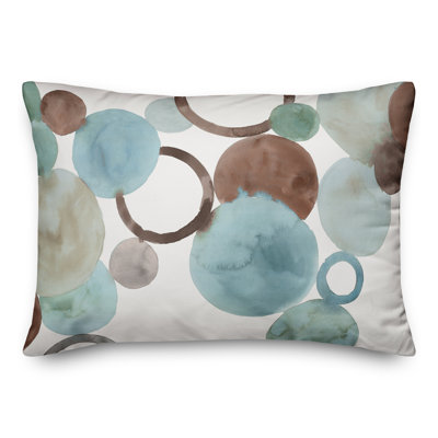  Housse et insert de coussin rectangulaire abstrait à pois