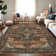 Oriental Machine Washable Area Rug for Living Room Non-Slip Vintage Carpet with Rubber Backing for Bedroom Hallway Dining Room Kitchen Office Farmhouse