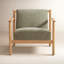 Chaise d'appoint rembourrée avec cadre en bois-119236250