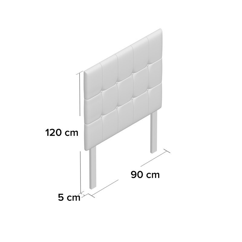 Upholstered Headboard, Single (3'), Ebony