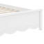 Lit plateforme double en bois avec tête de lit
