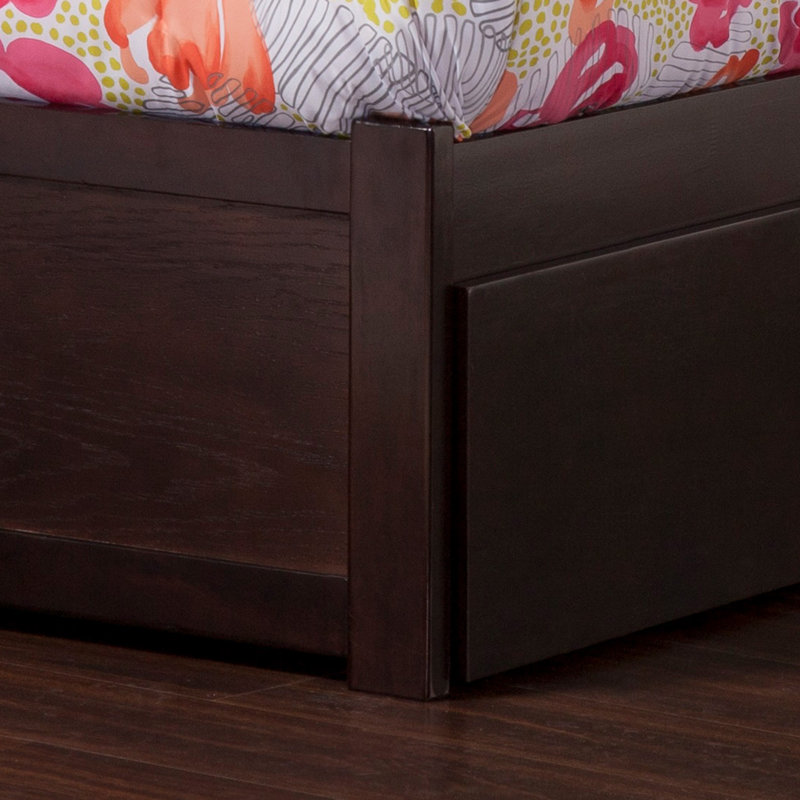 Mission Solid Wood Platform Bed with Footboard & Storage Drawers, Queen, Espresso