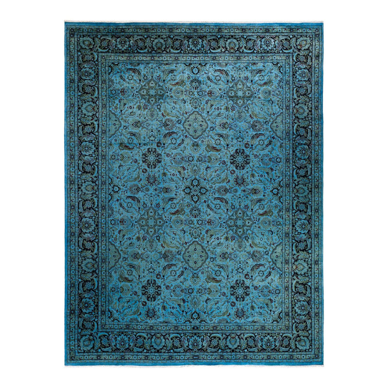 Tapis bleu noué à la main Weirsky - One-of-a-Kind Weirsky