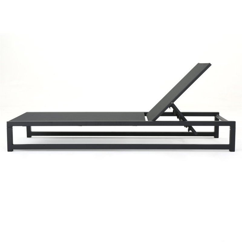 Chaise longue d'extérieur, chaise à structure en métal, 2