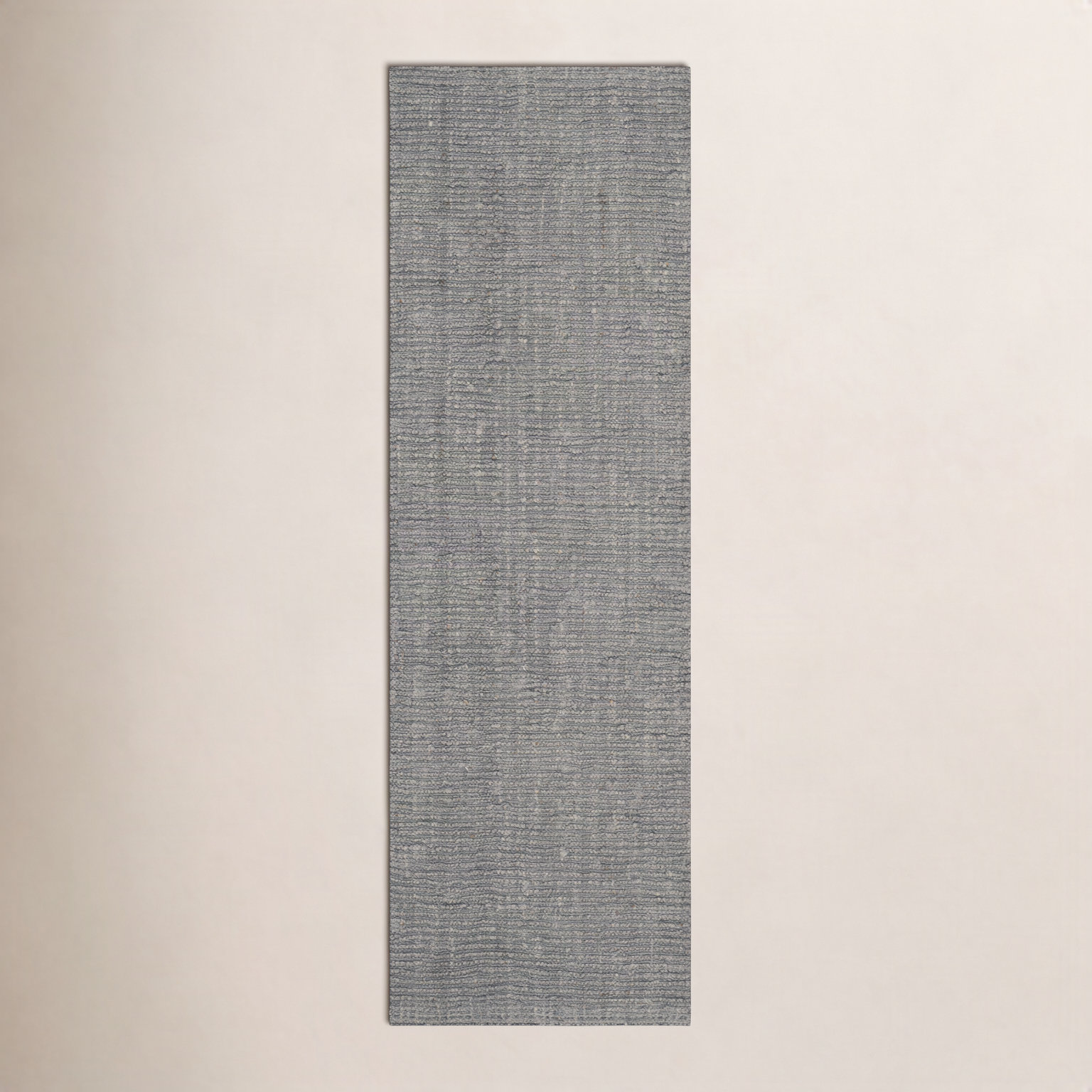 Alda Light Gray Hand-Woven Jute Rug, Runner 2'6" x 10'