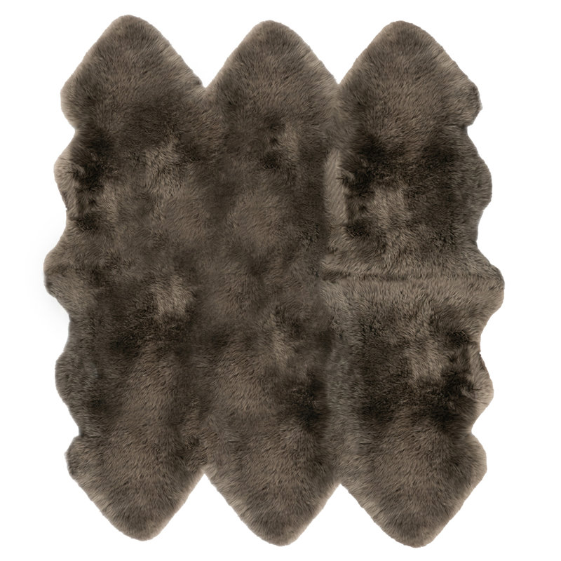 Tapis long en fibre de mouton Fibre par Auskin Sexto Fossil