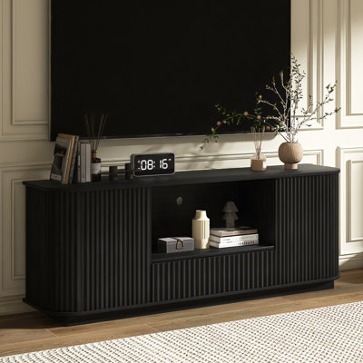 64" Modern TV Stand With Drawer,Shelves by Bay Isle Home
