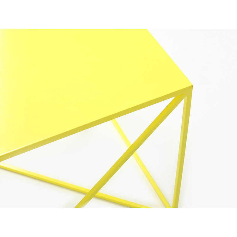 Quiana Frame Coffee Table, H45 x L50 x W50cm, Yellow