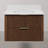 Clapp Single Rectangle Sink Floating Bathroom Vanity with Cultured Marble Top in Truffle Oak-339664022