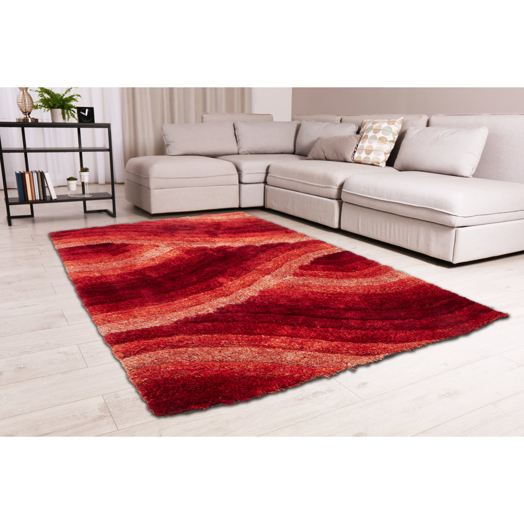 Teppich Anyhia in Rot/Beige