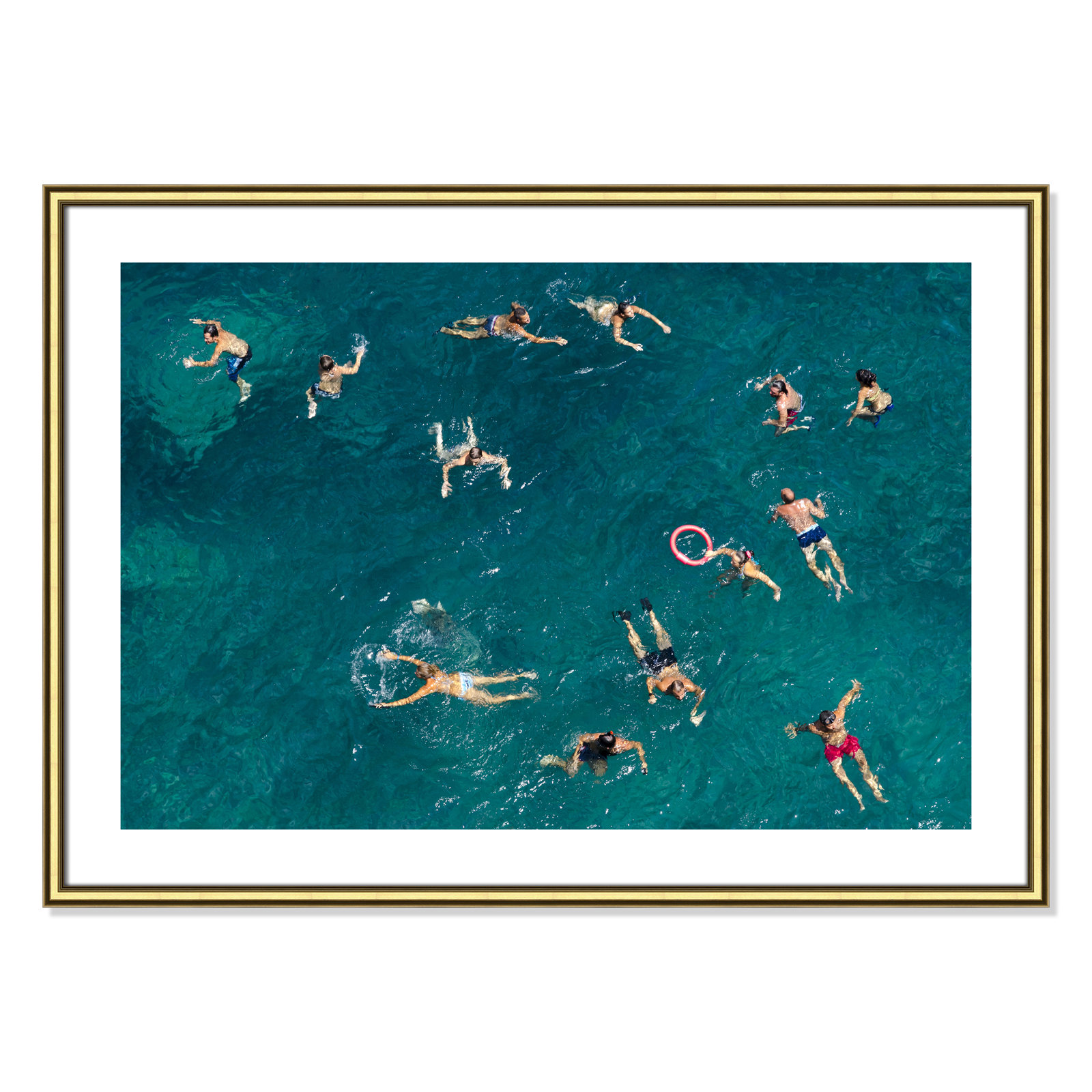 Norvell "Tonti" Print by Tonti, Gold Framed Paper, 25.5" H x 35.5" W x 0.88" D