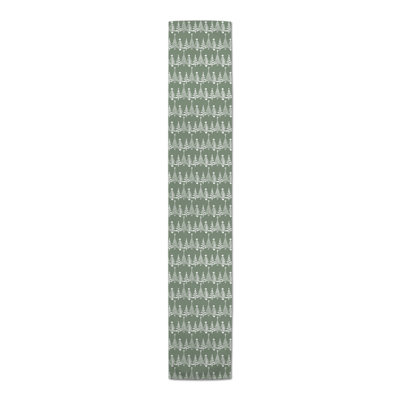 Sage Christmas Tree Pattern Table Runner
