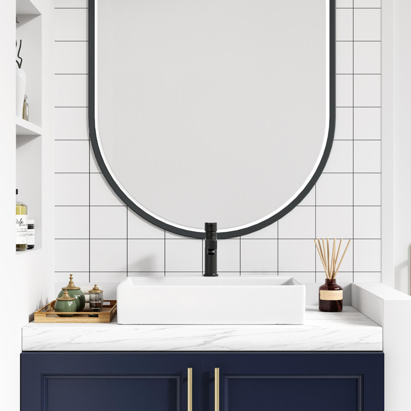Modern Square Countertop Ceramic Sink – 510*450*130mm, Thin Rim Design, No Overflow – Space-Saving White Sink for Small Bathrooms