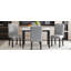 Ensemble de table de salle à manger 5 pièces pour 4 personnes, table de cuisine moderne et ensemble de 4 chaises, table de salle à manger en marbre avec 4 chaises rembourrées pour petits espaces-1186026356-1186026357