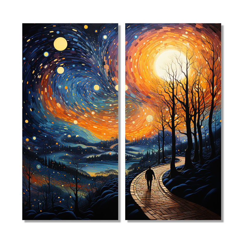 Art mural sur toile, "Spiritual Enlightenced Path" - jaune, 32" H x 32" W, Wrapped Canvas, Does Not Apply