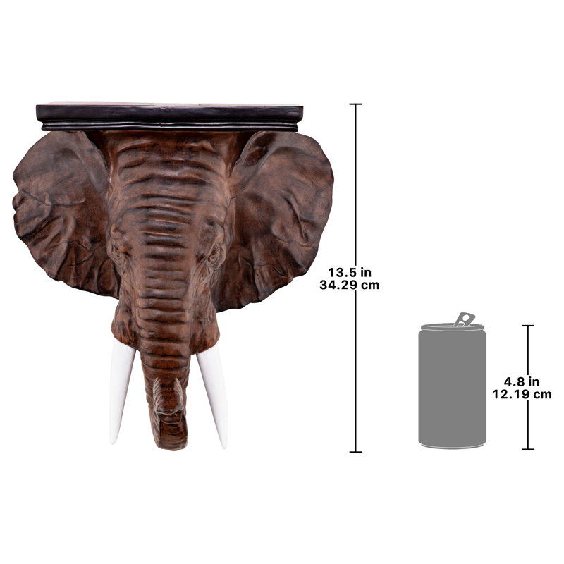 Realistic Resin Elephant Wall Bracket Shelf
