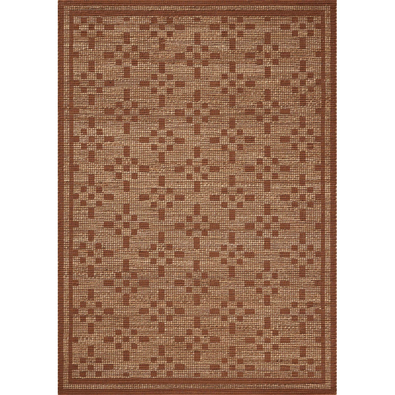 Chris Loves Julia x Loloi Judy Natural / Spice Area Rug, Rectangle 3'6" x 5'6"