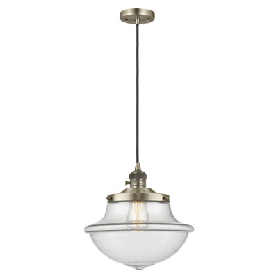 Franklin Restoration - Grourke - Mini-luminaire suspendu à 1 lumière - Interrupteur marche / arrêt - Ampoule non incluse