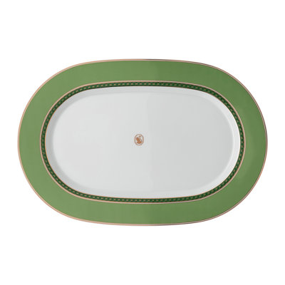 Swarovski Signum - Platter 13 1/2 In Fern Green