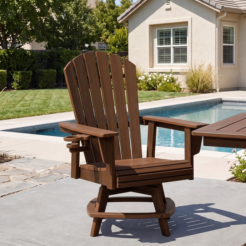 Chaise de salle à manger pivotante Adirondack, Brown