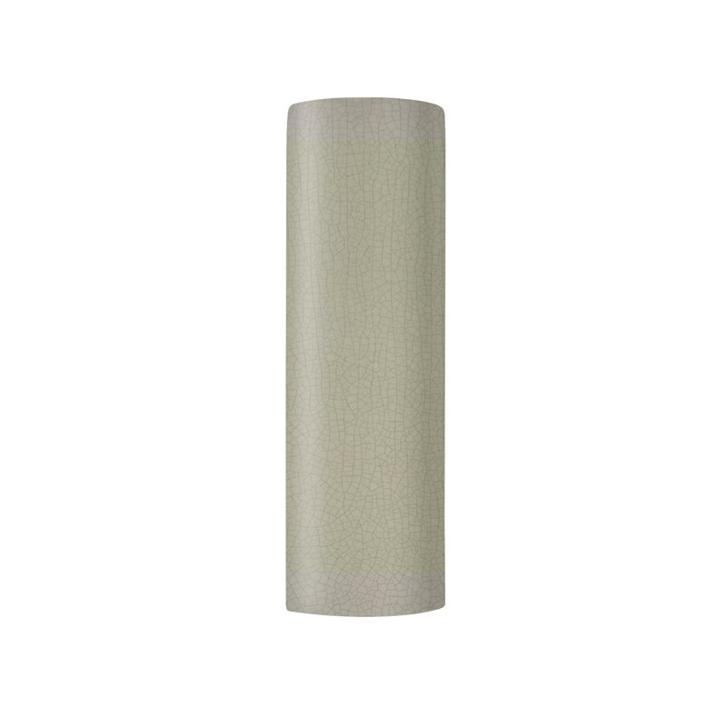 Henry Street Ceramic Flush Mounted Sconce, Celadon Green Crackle