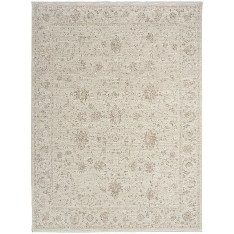 Shadows Ivory Vintage Indoor Rug, Rectangle 6' x 9'
